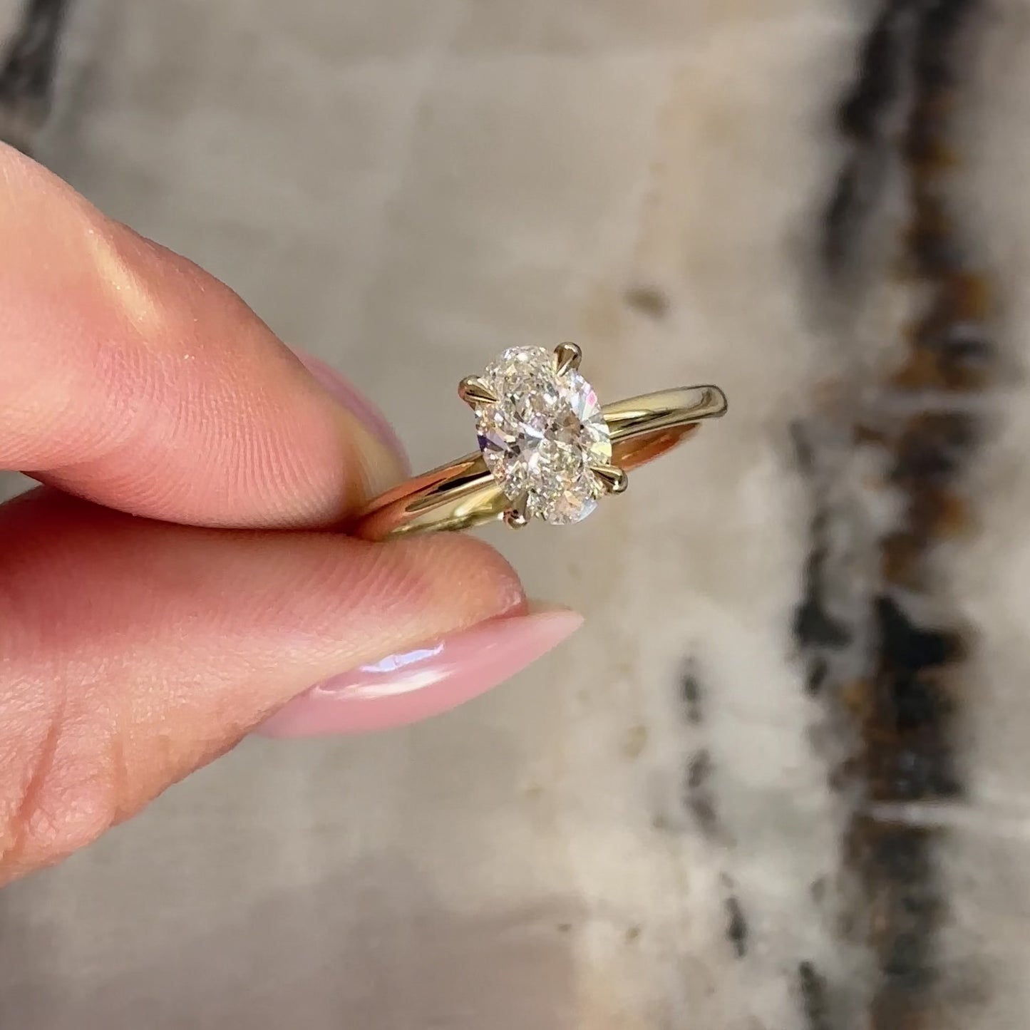 The Luise Ring - 1.50ct Lab Grown Diamond Oval Solitaire