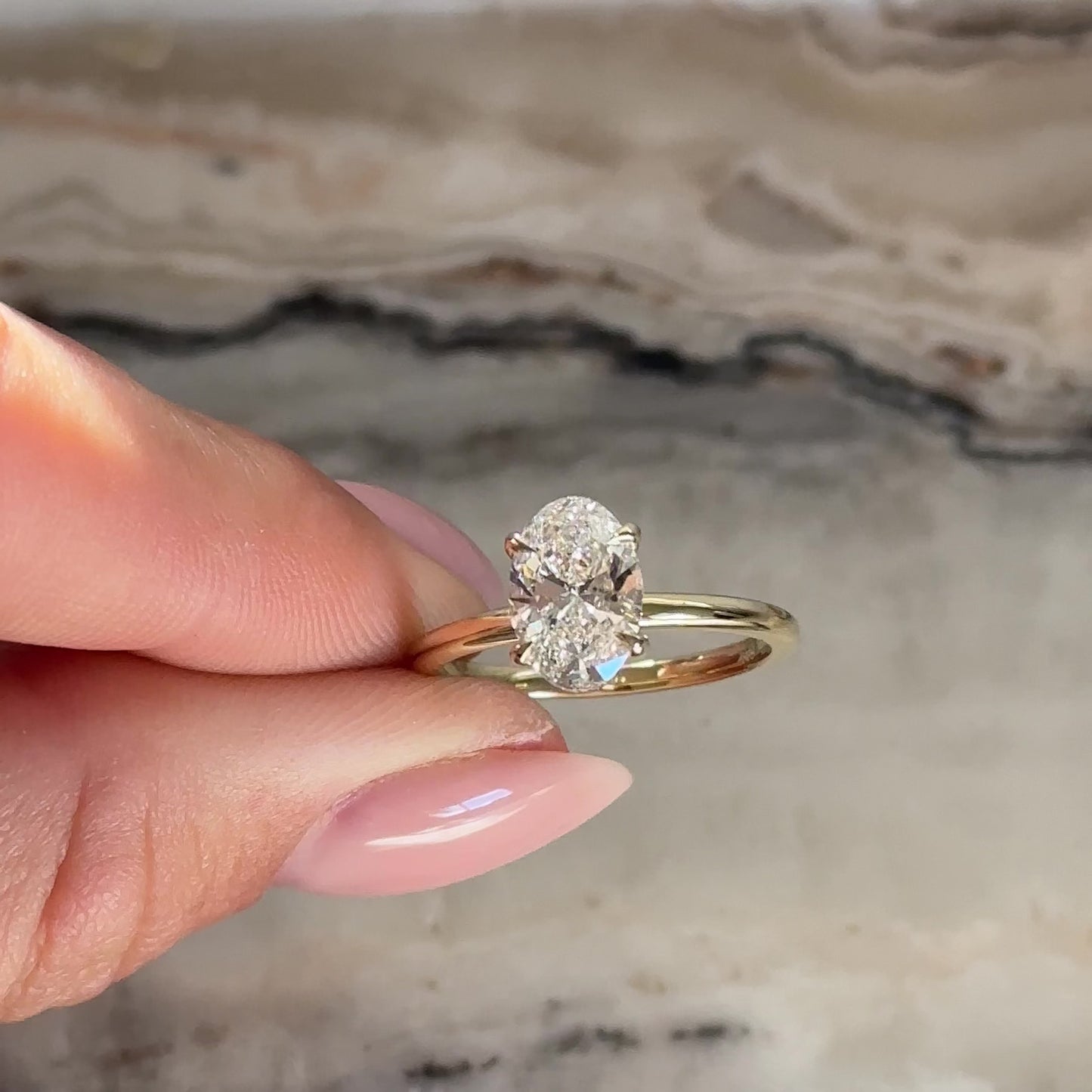 The Luise Ring - 1.56ct Lab Grown Diamond Oval Solitaire