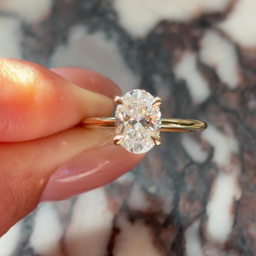 The Luise Ring - 1.59ct Lab Grown Diamond Oval Solitaire