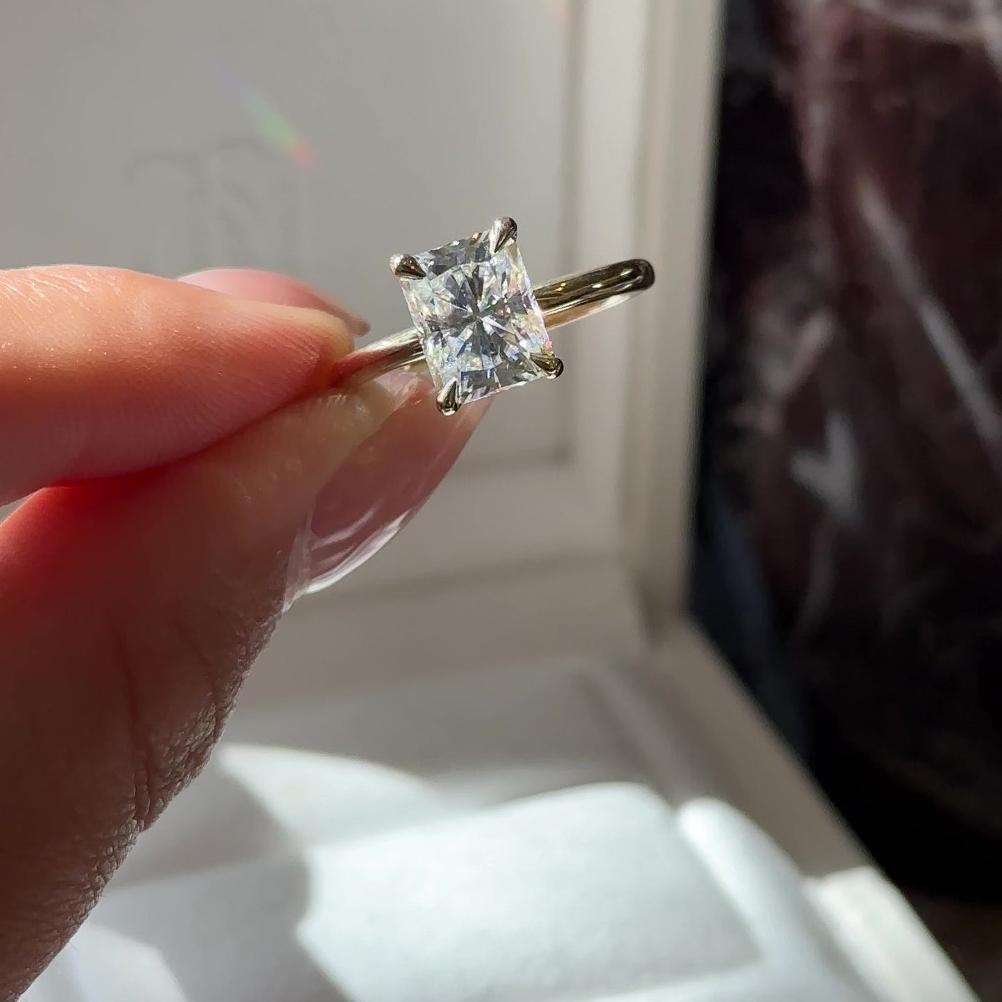 The Vienna Ring - 2.8ct Moissanite Radiant Solitaire