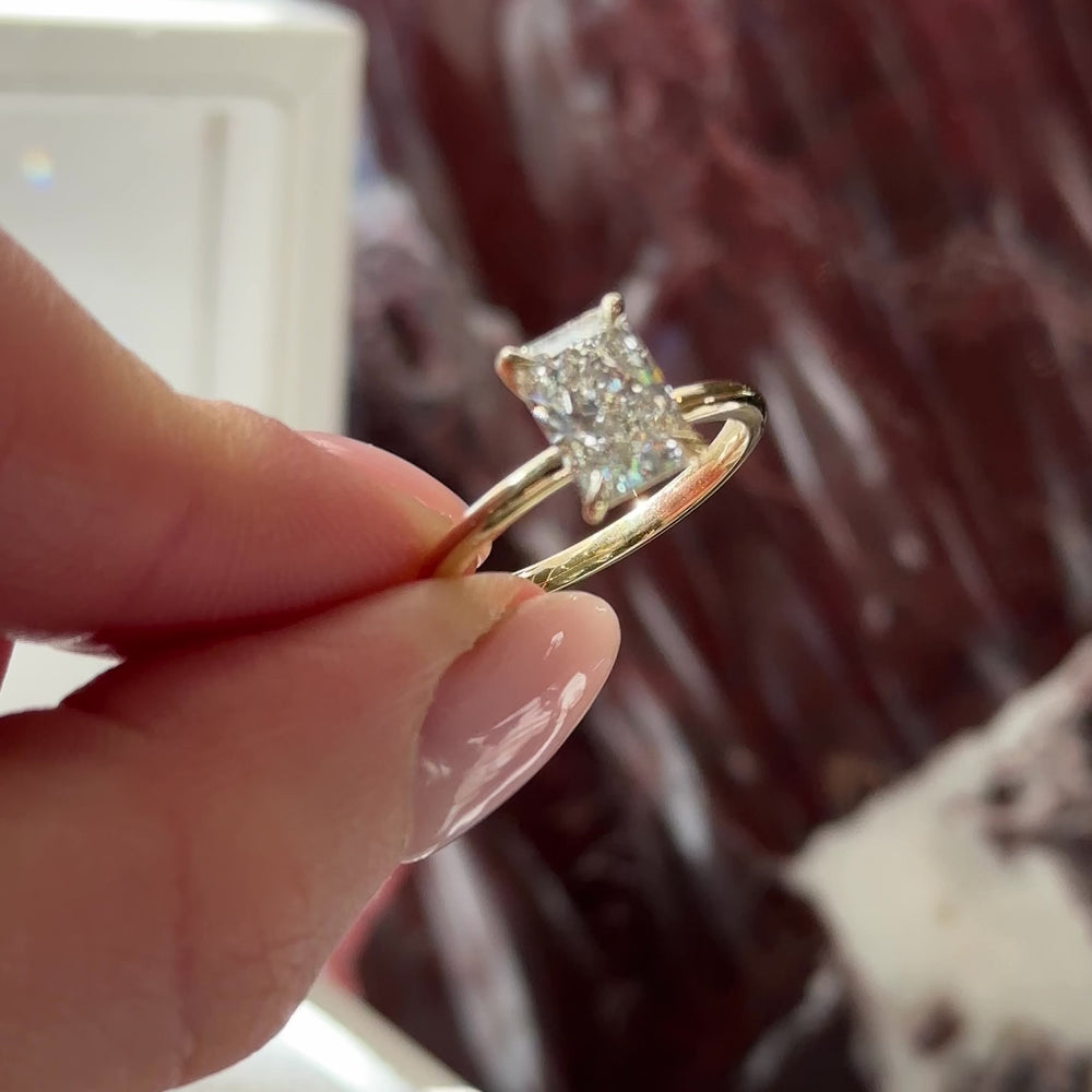 
                      
                        Load and play video in Gallery viewer, The Vienna Ring - 1.78ct Lab Grown Diamond Radiant Solitaire
                      
                    