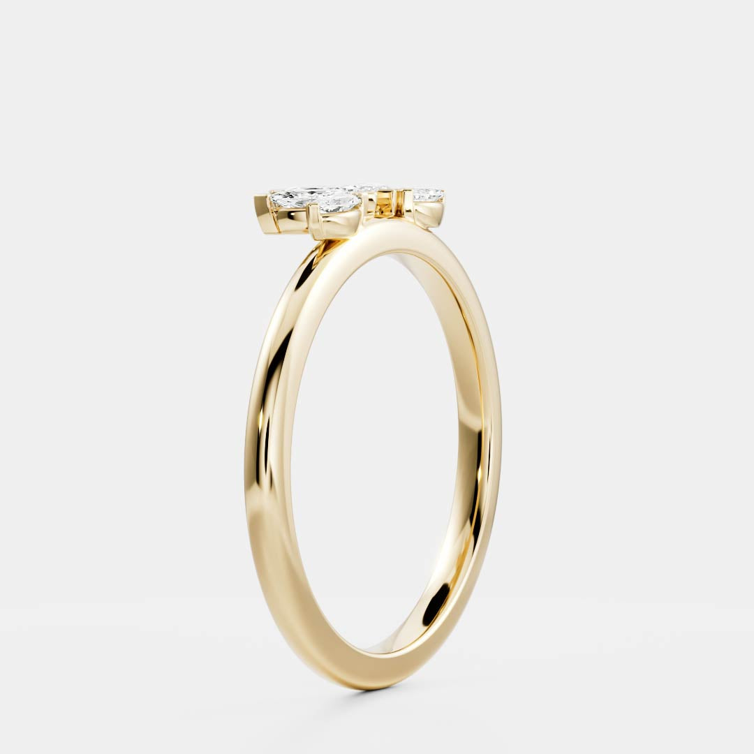 The Soleil Ring - Crown Wedding Band