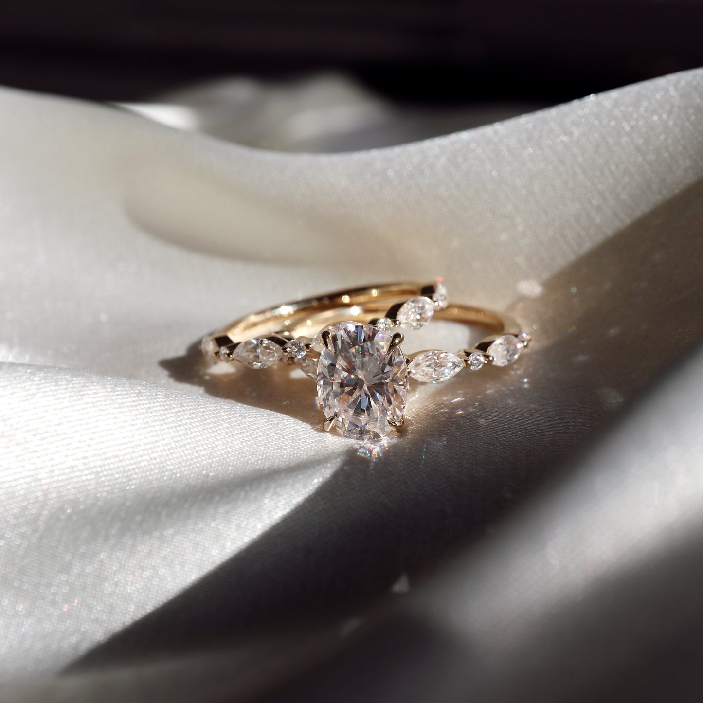 The Avery Ring - Oval With Marquise and Round Brilliant Band