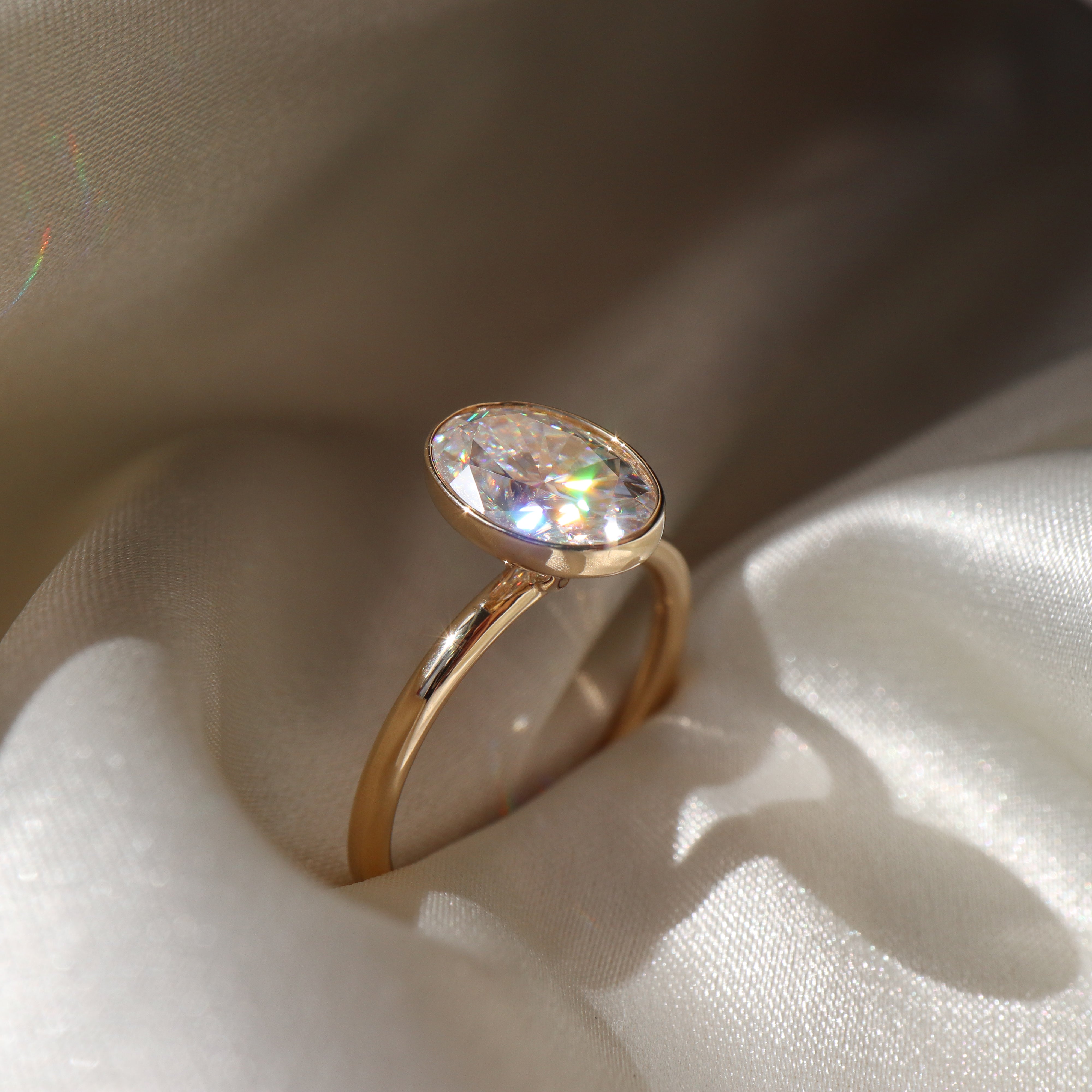 The Luise Ring™ - Oval Bezel Solitaire
