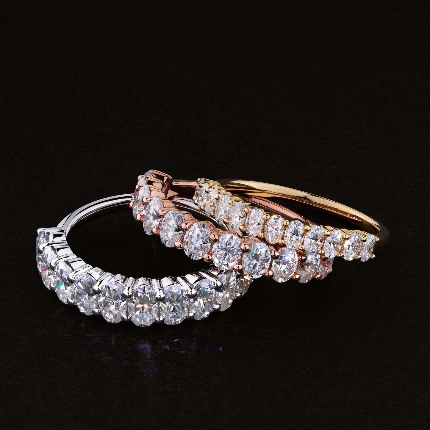 The Gia Ring - Half Oval Band