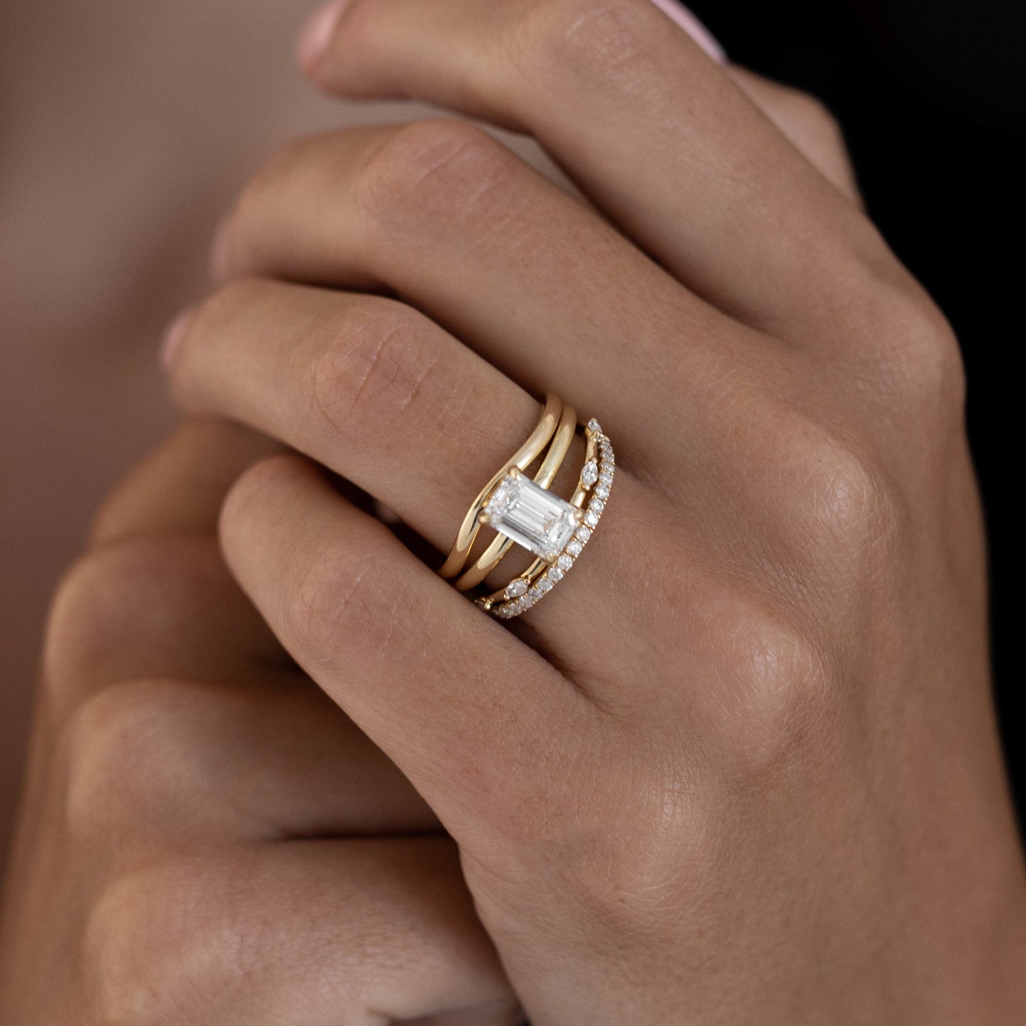 The Ava Ring  - Pavé Wedding Band