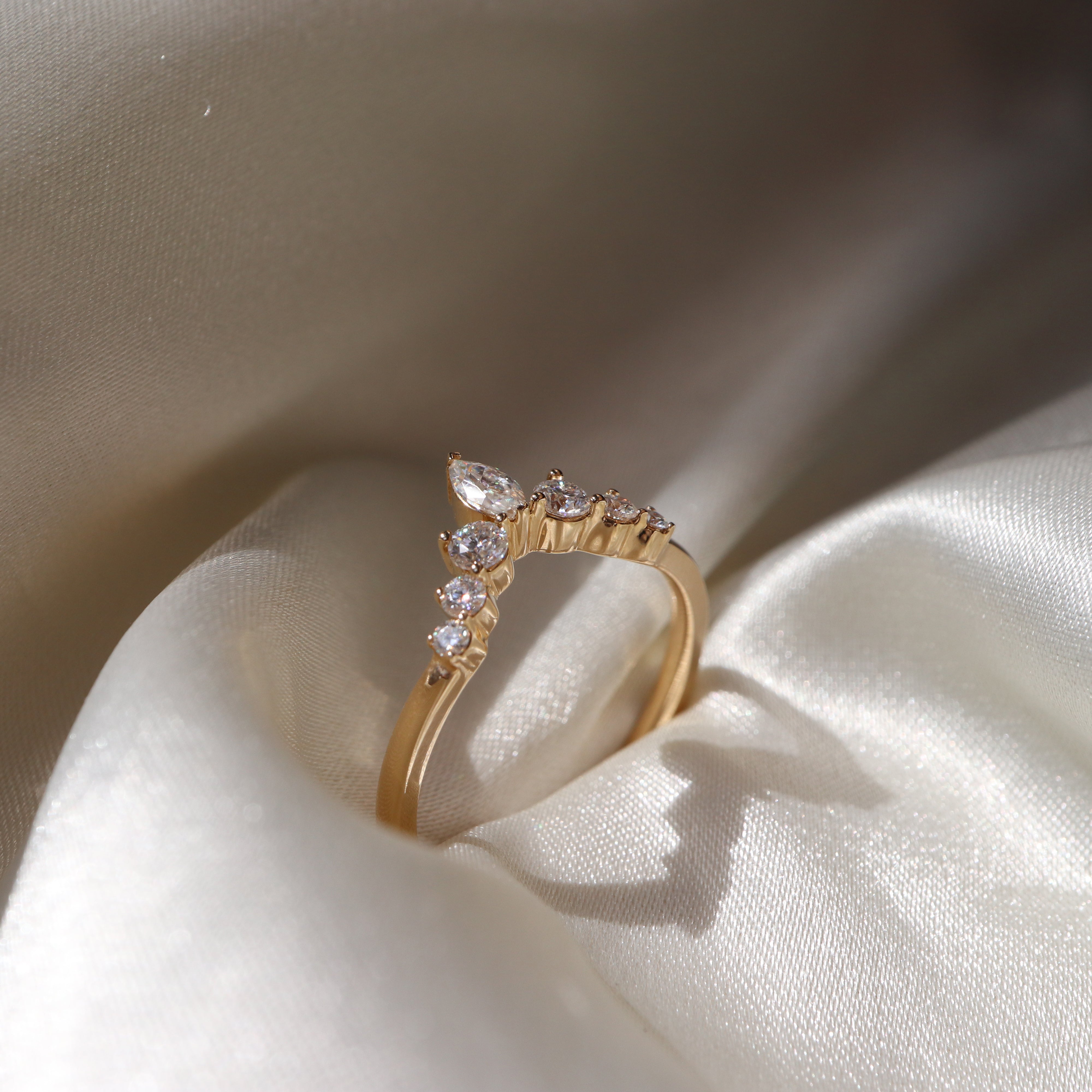 The Diana Ring - Crown Wedding Band