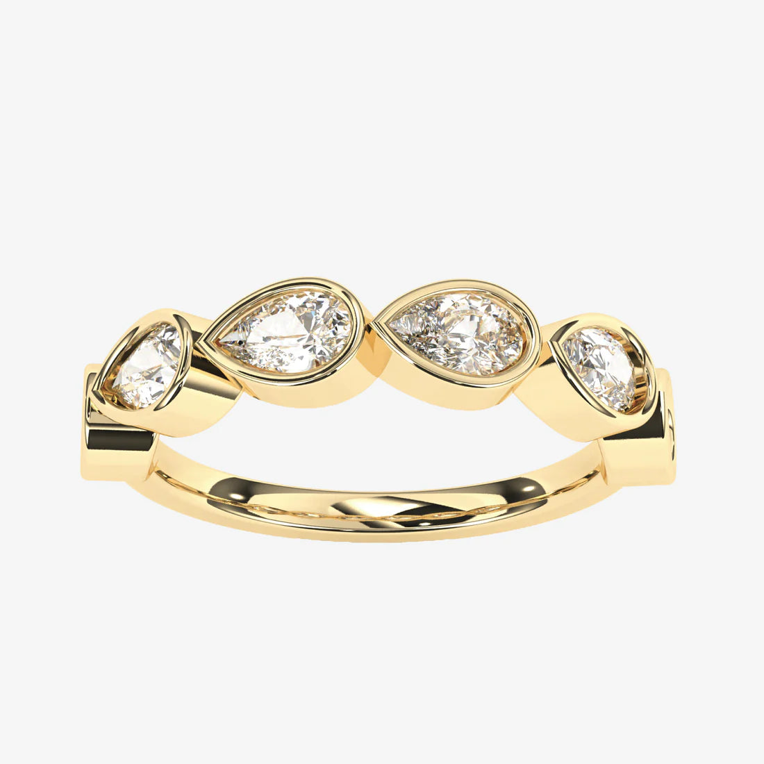 The Harper Ring - Pear Bezel Ring 5x3mm
