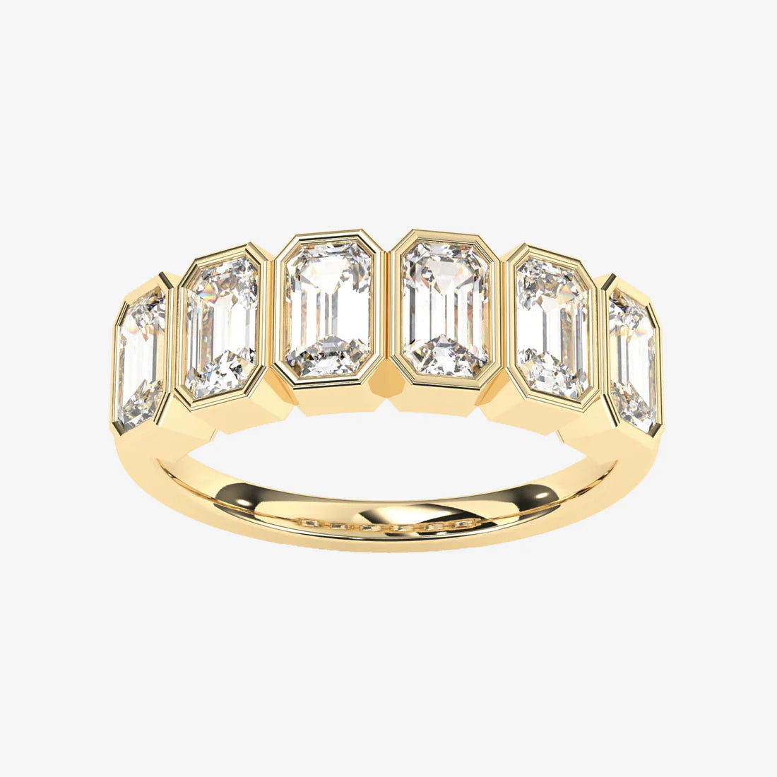 The Harper Ring - Emerald Bezel Ring 5x3mm