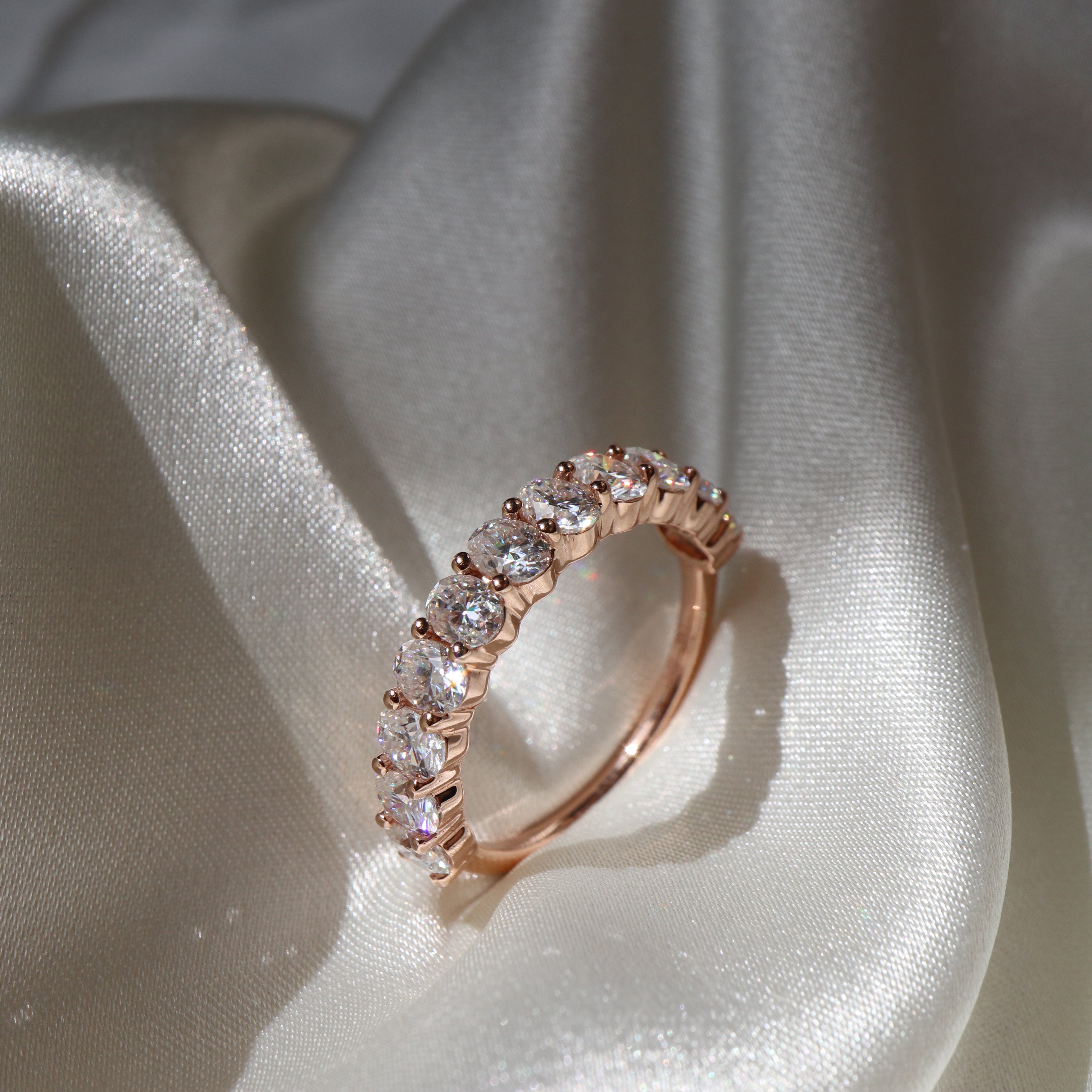 The Gia Ring - Half Oval Band