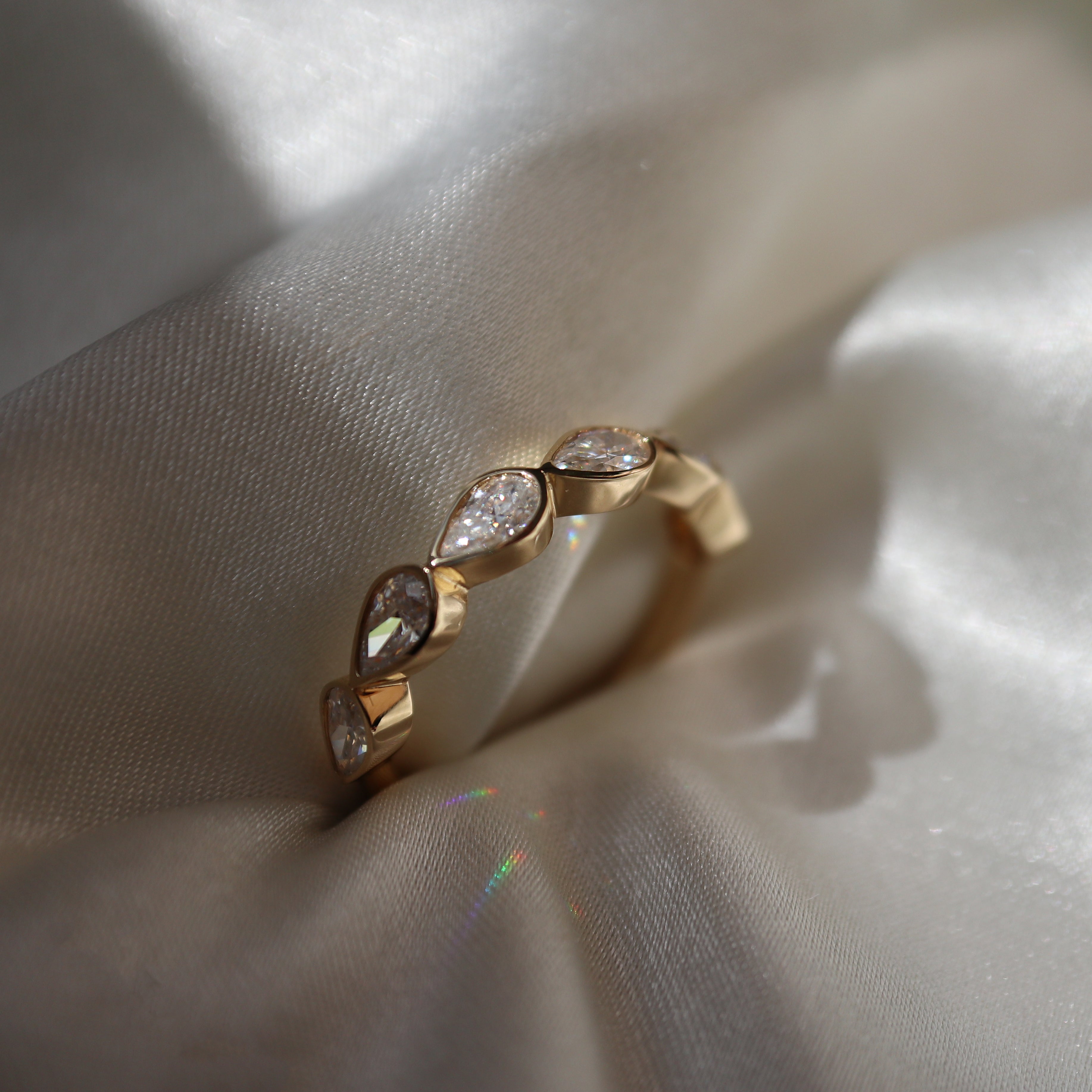 The Harper Pear Bezel Ceremonial Ring