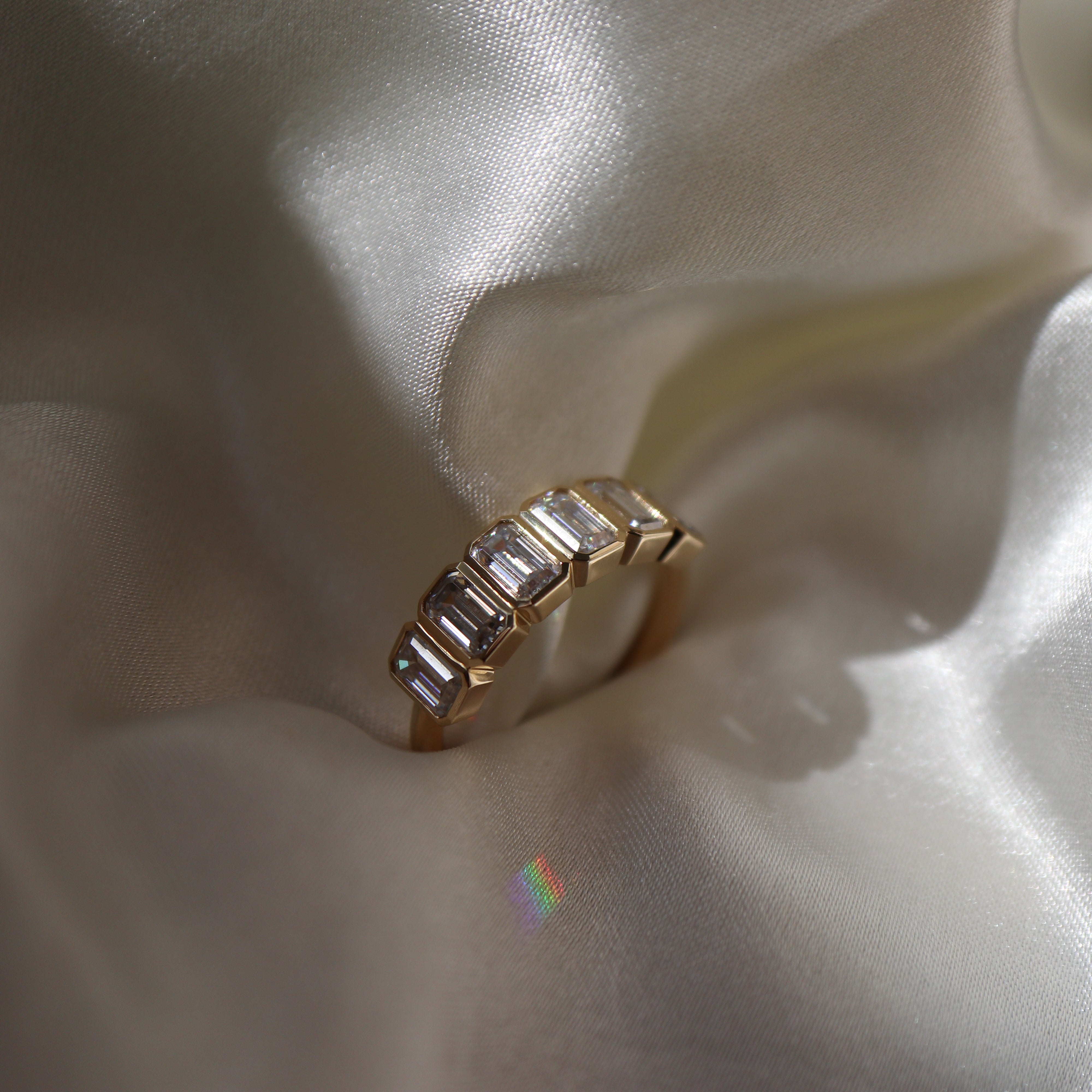 The Harper Emerald Bezel Ceremonial Ring