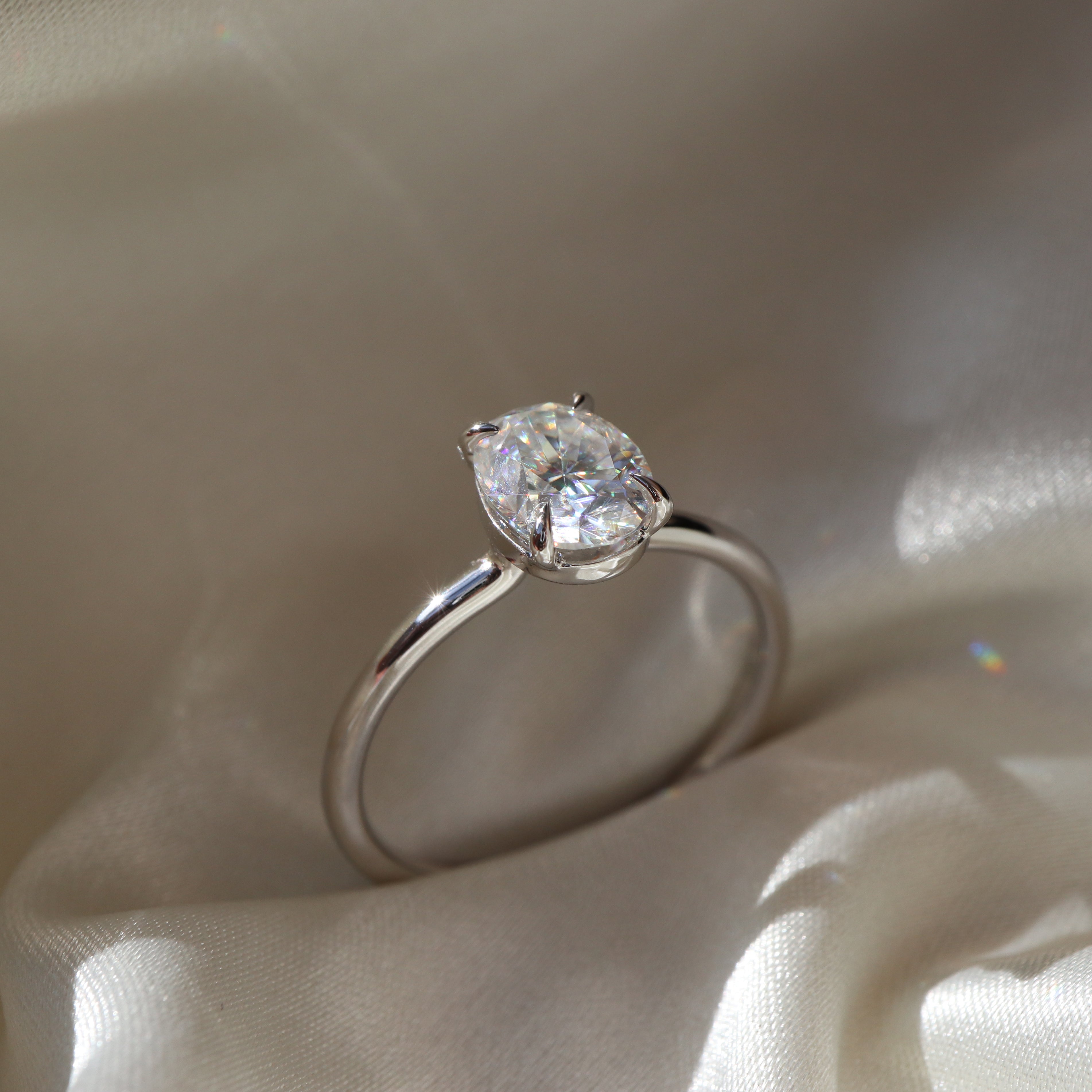 The Luise Ring™ Low Set - Oval Solitaire