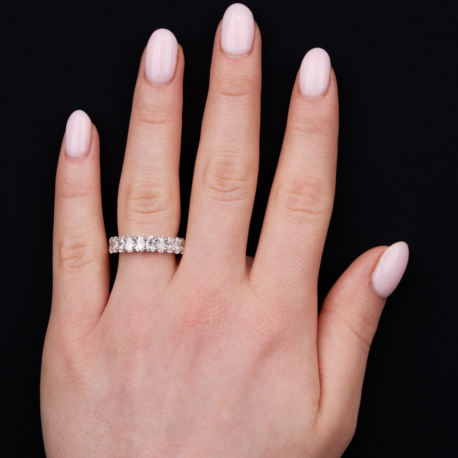 The Gia Ring - Half Oval Band