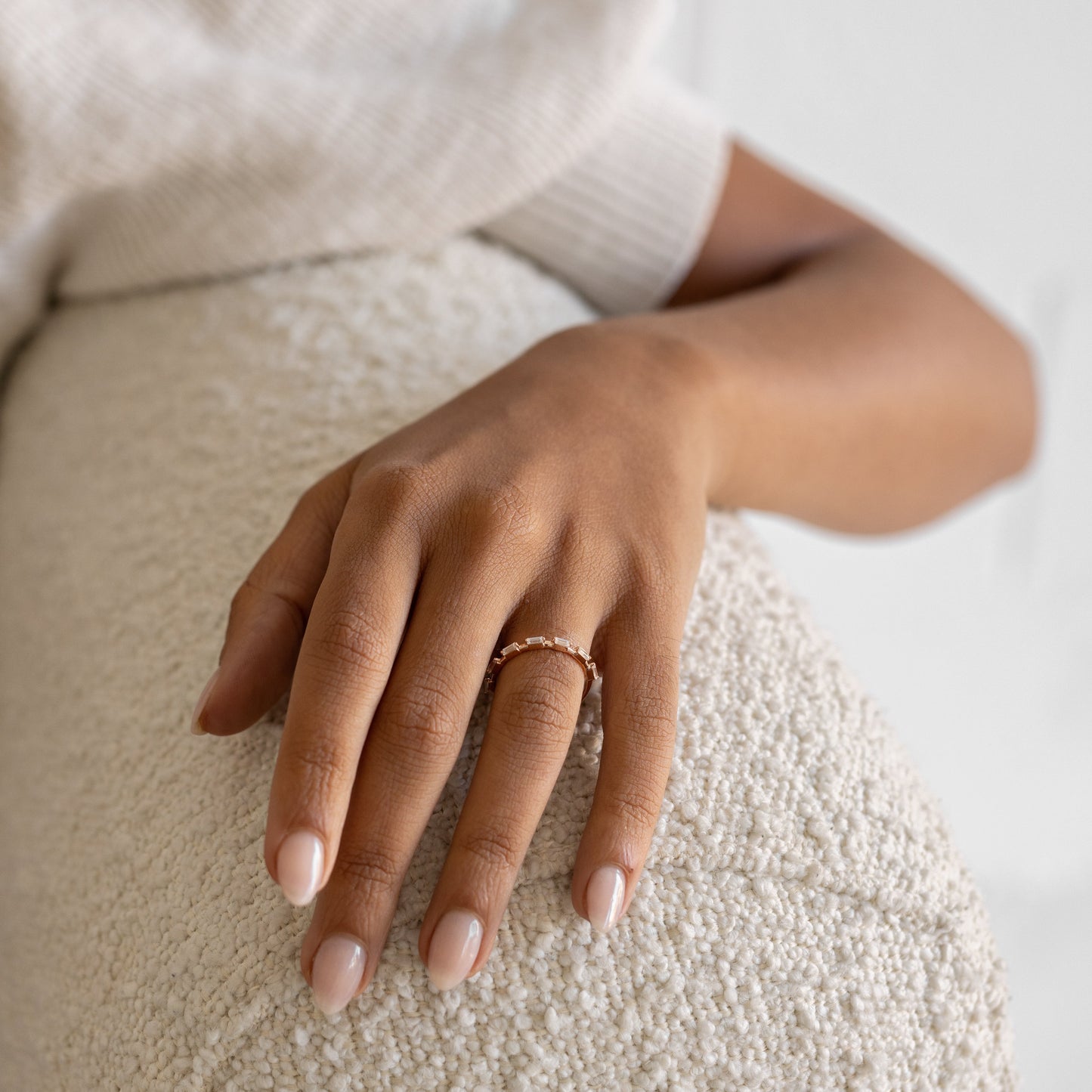 The Kiah Ring - Dainty Baguette Band